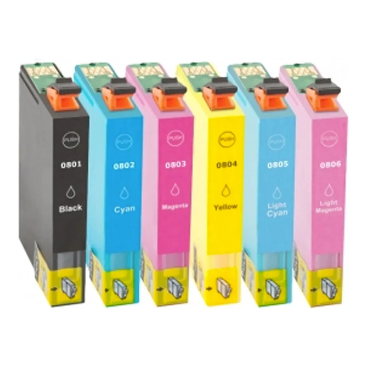 Huismerk Epson T0807 XL (T0791-T0796) inktcartridges voordeelbundel
