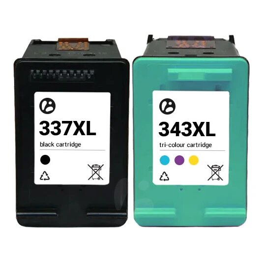 Huismerk HP 337XL (C9364EE) + HP 343XL (C8766EE) inktcartridges voordeelbundel