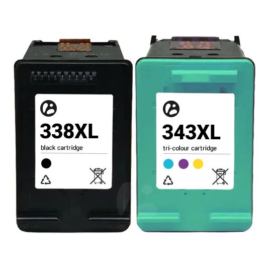 Huismerk HP 338XL (C8765EE) + HP 343XL (C8766EE) inktcartridges voordeelbundel
