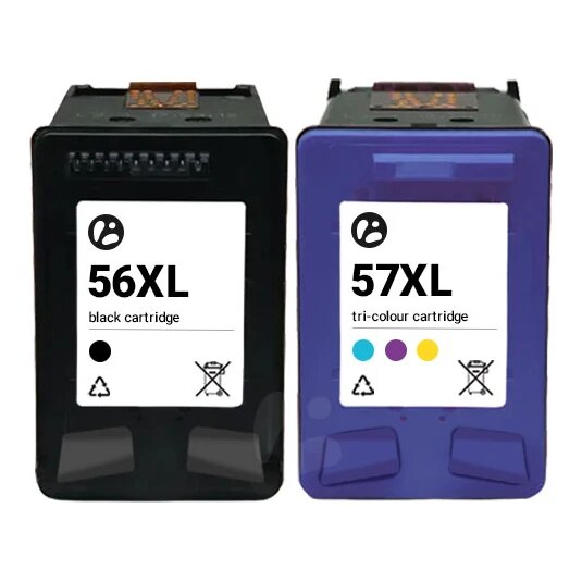 Huismerk HP 56XL (C6656AE) + HP 57XL (C6657AE) inktcartridges voordeelbundel