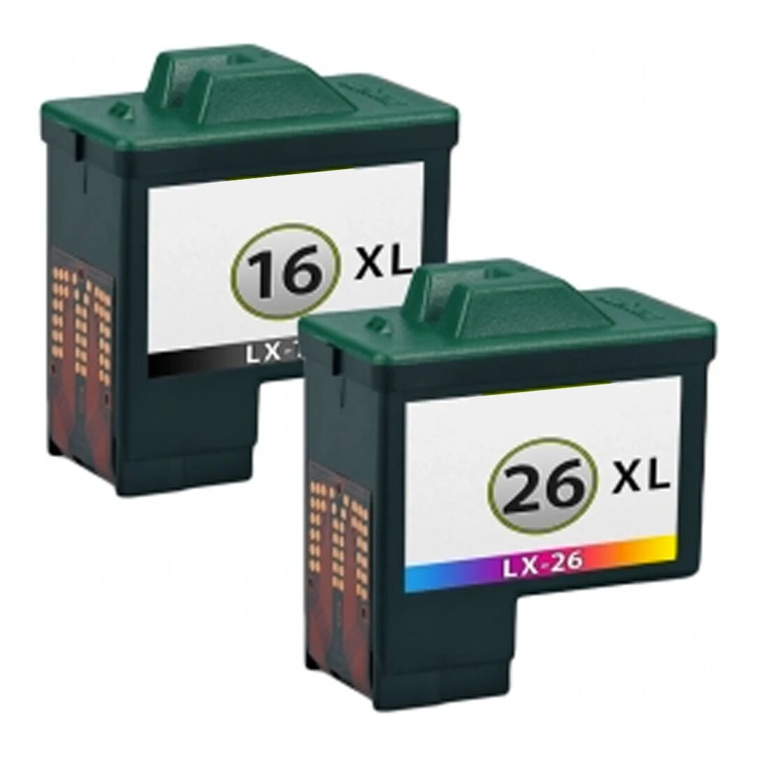 Huismerk Lexmark 16XL (10N0016) + Lexmark 26XL (10N0026) inktcartridges voordeelbundel