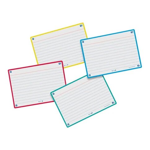 Oxford A7 flashcards 2.0, gelinieerd, assortiment (80 stuks)