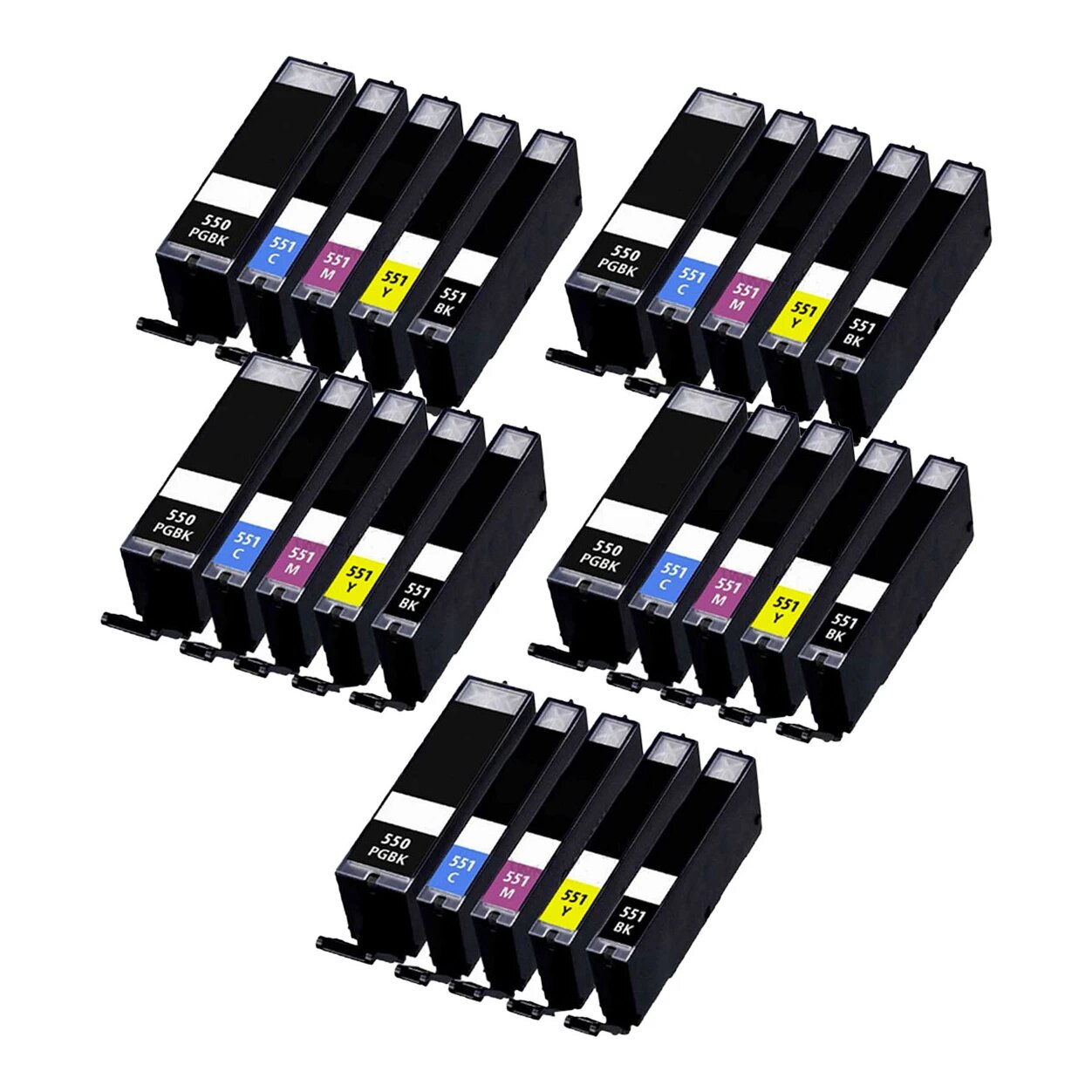 5x Huismerk Canon PGI-550 XL + CLI-551 XL (6509B013) inktcartridges voordeelbundel (5set)