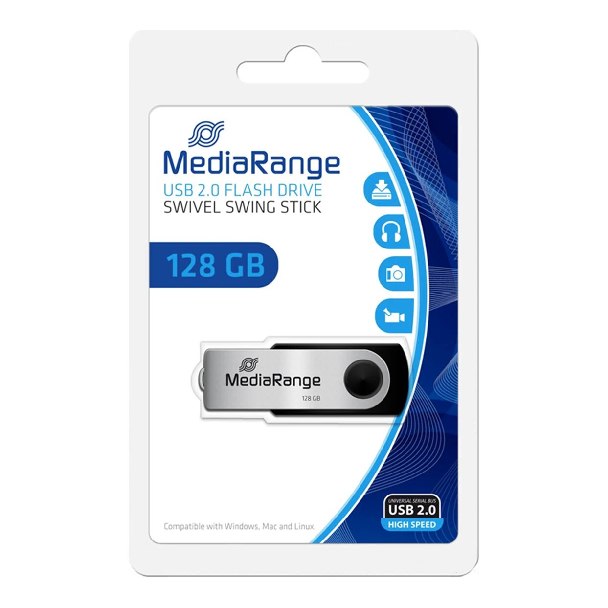 MediaRange USB-stick 128 GB, USB 2.0