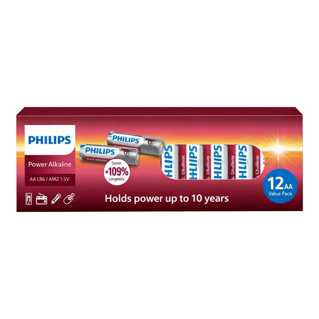 Philips Power AA batterijen 12-pack