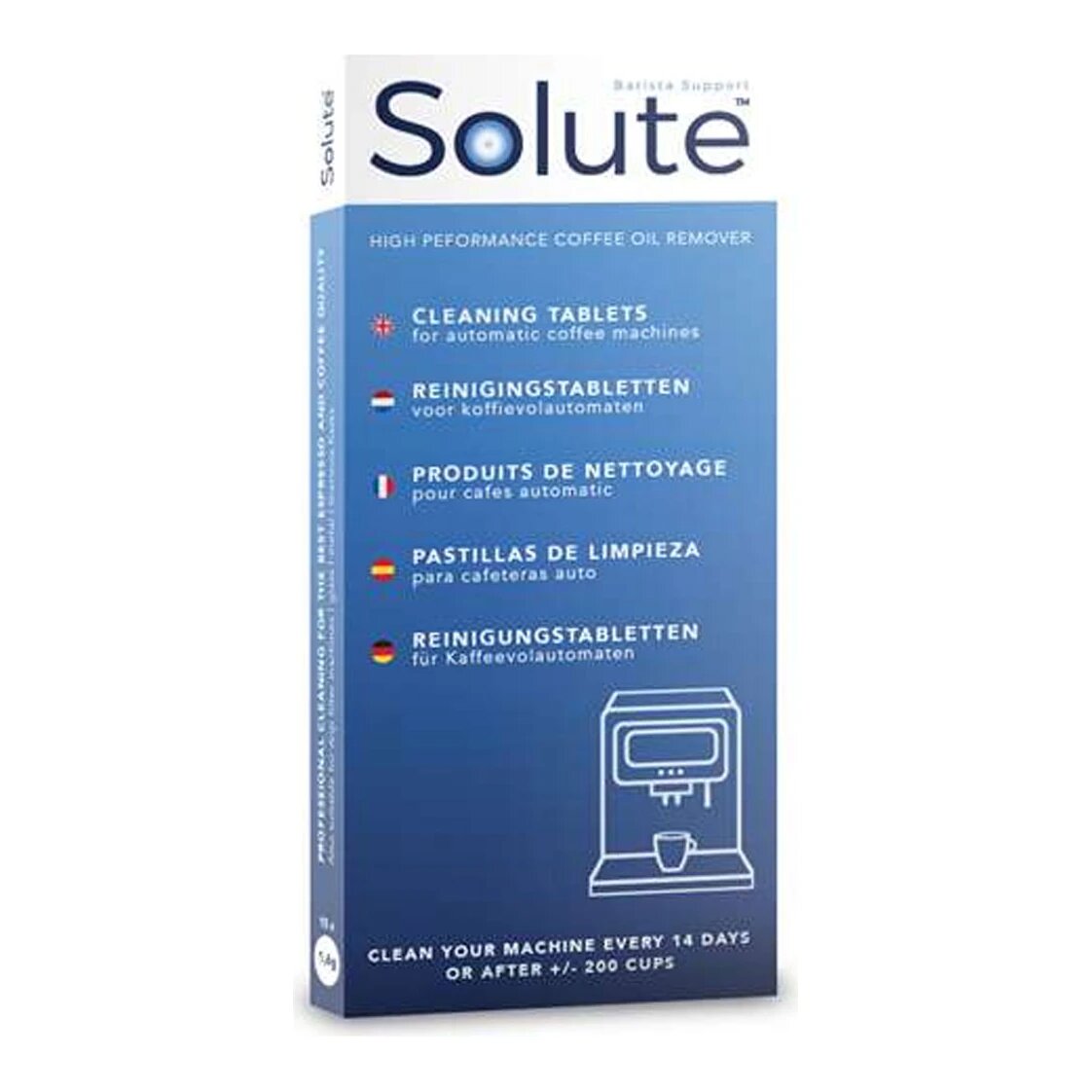 Solute reinigingstabletten 10 tabs á 1,6 gr Ø18 mm