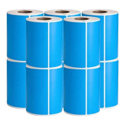 10x Zebra compatible PostNL verzendlabels blauw, 102 mm x 152 mm