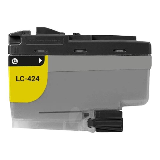 Huismerk Brother LC-424Y inktcartridge geel