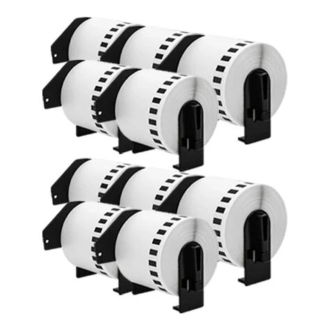 10x Brother DK-22205 compatible labels, 62 mm x 30,48 m