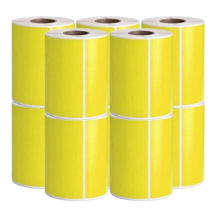 10x Zebra compatible PostNL verzendlabels geel, 102 mm x 152 mm
