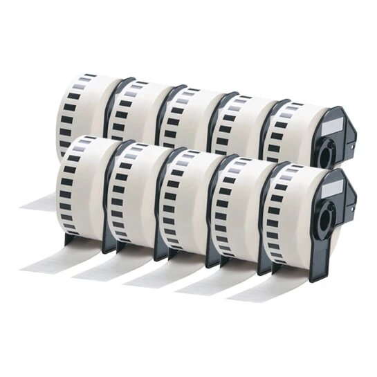 10x Brother DK-22210 compatible labels, 29 mm x 30,48 m