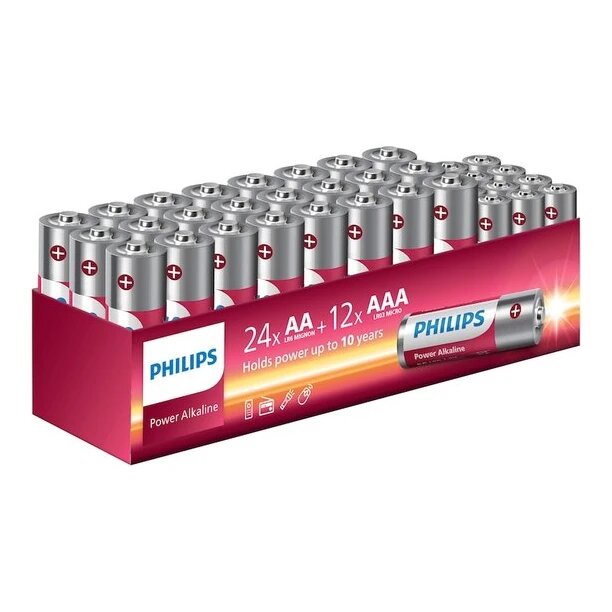 Philips NRG AA batterijen 24-pack en AAA batterijen 12-pack