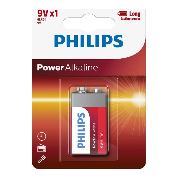 Philips Power 9V/6LR61 batterij
