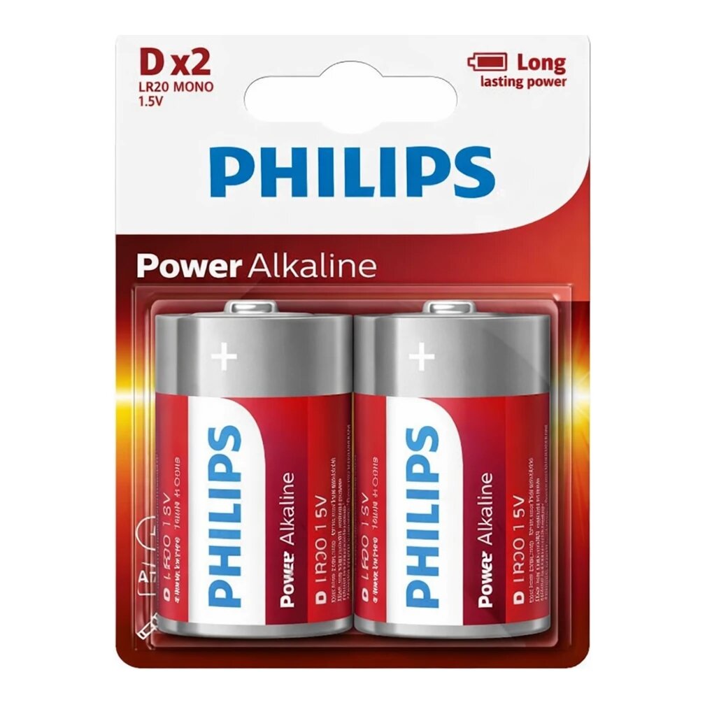 Philips Power D/LR20 batterijen 2-pack