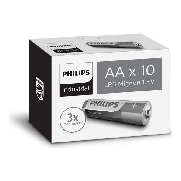 Philips Industrial AA batterijen 10-pack