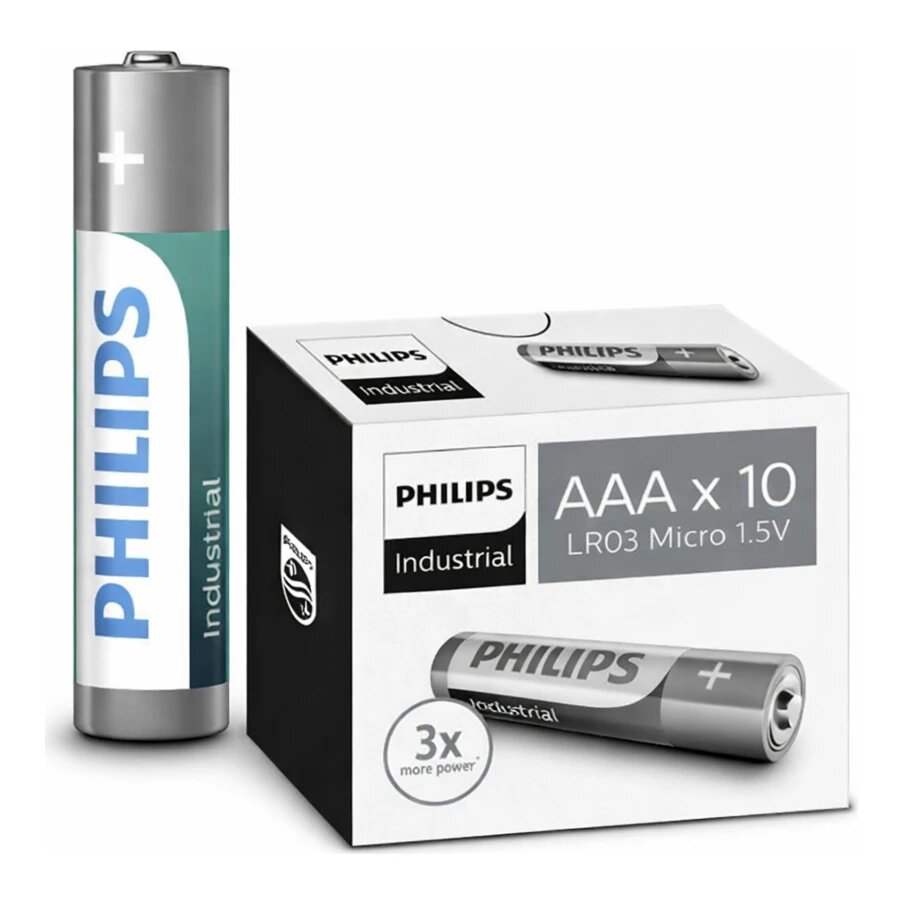 Philips Industrial AAA/LR03 batterijen 10-pack