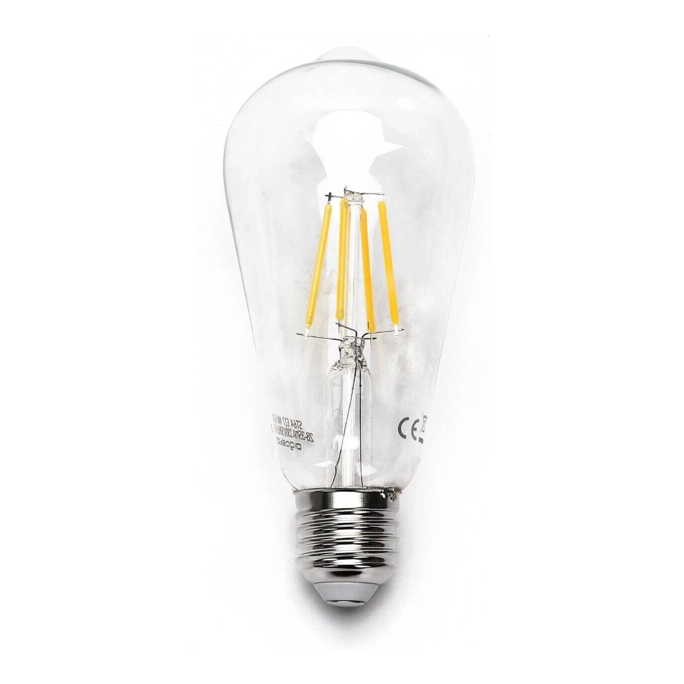 E27 LED Filament lamp | Edison ST64 | 6500K daglicht wit | 6W (58W)