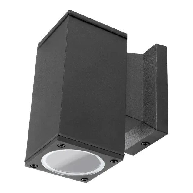 GU10 LED wandlamp | IP65 | Vierkant | Zwart