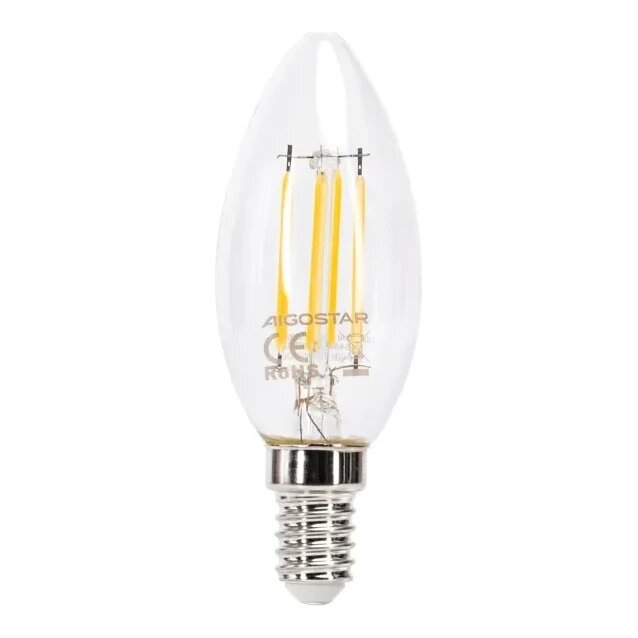 E14 LED Filament lamp | Kaars C35 | 6500K daglicht wit | 8W (64W)