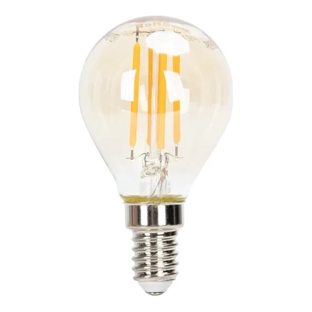 E14 LED Filament lamp | Kogel G45 | 6500K daglicht wit | Dimbaar | 4W (38W)