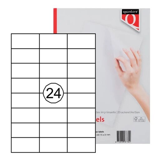 Quantore adresetiketten 70 x 37 mm (360 stuks)