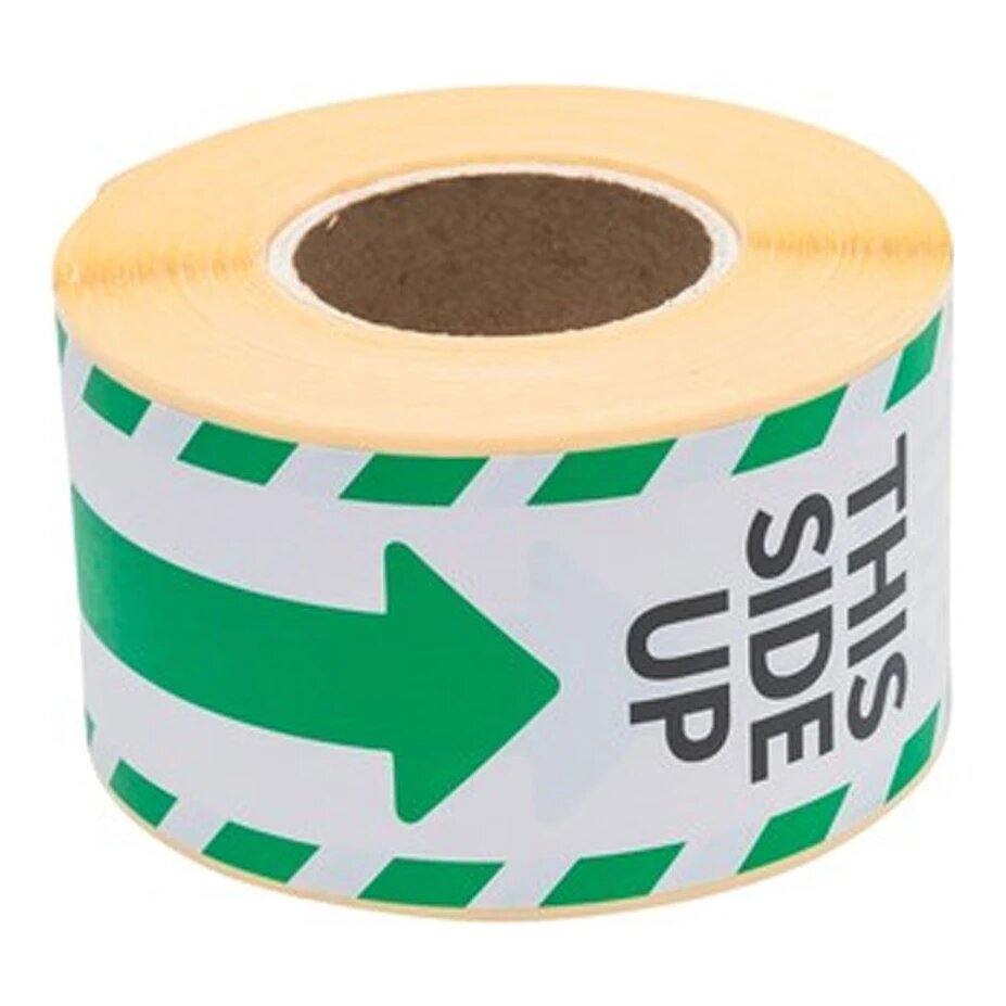 Rillprint waarschuwingsetiketten this side up (250 stuks)