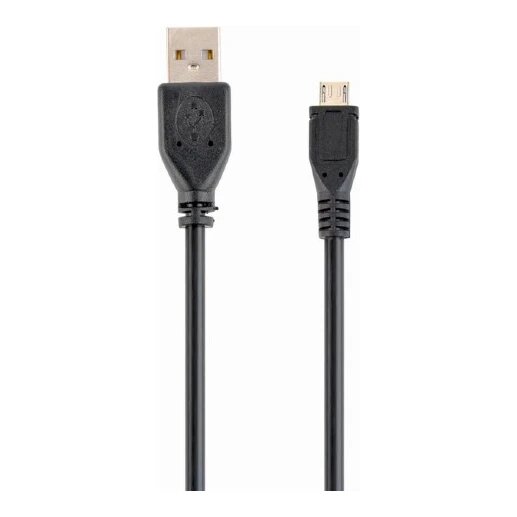 USB-A naar Micro USB-B data en laadkabel zwart (1,8 m)