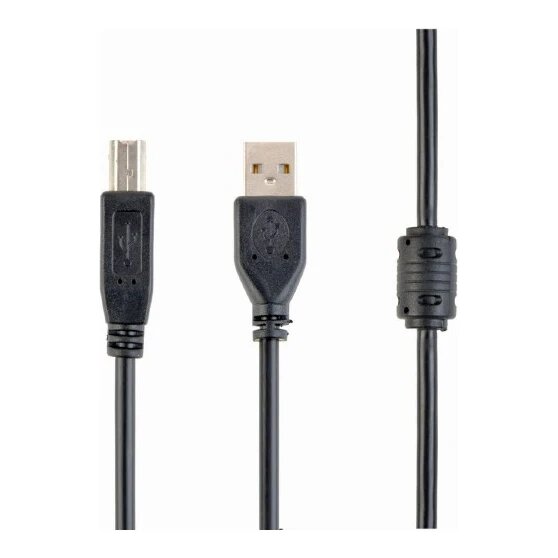 USB-A naar USB-B kabel zwart (1,8 m)