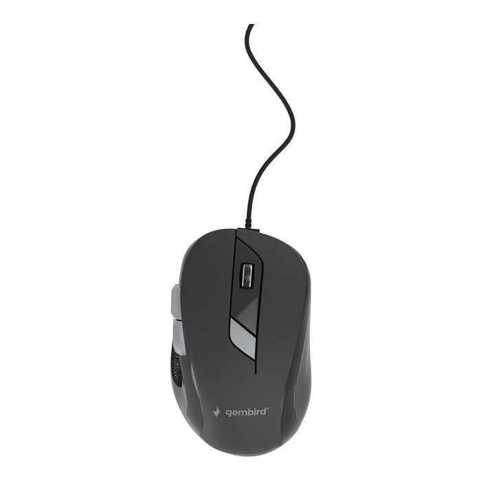 Optische muis met kabel, 6-knops, zwart
