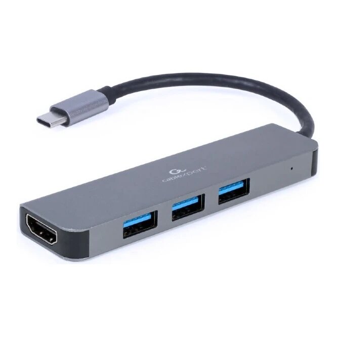 USB-C hub naar 3x USB-A + HDMI 4K (0,09 m)