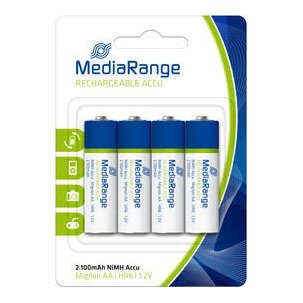 MediaRange oplaadbare AA batterijen 4-pack (2100 mAh)