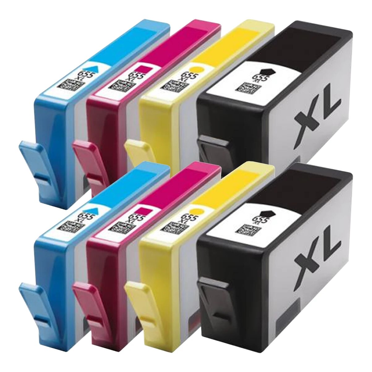 2x Huismerk HP 655XL (CZ109AE-CZ112AE) inktcartridges voordeelbundel