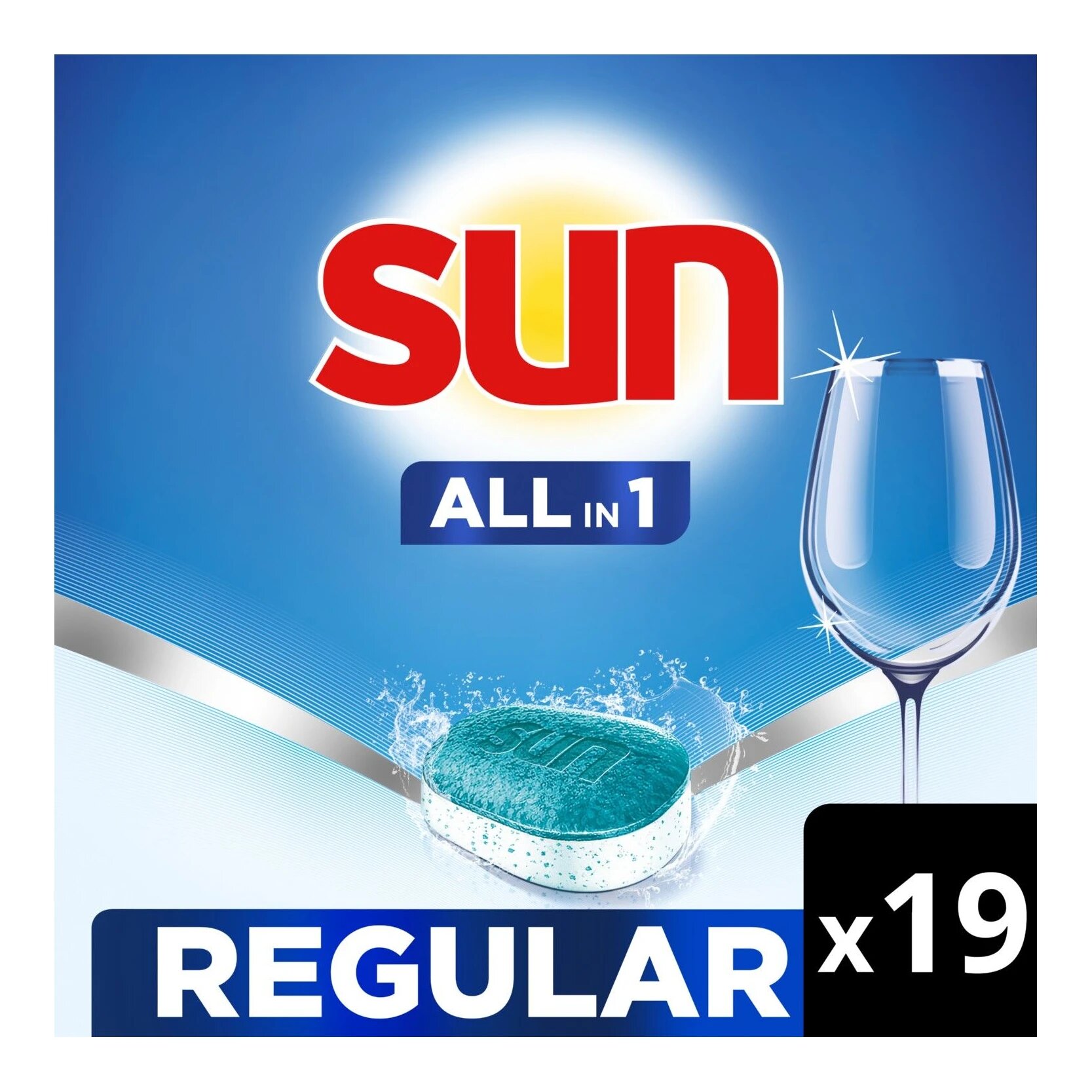 Sun vaatwastabletten all-in-1 regular (19 tabs)