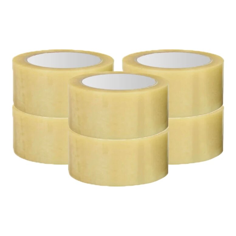 6x Verpakkingstape transparant 50 mm x 60 m