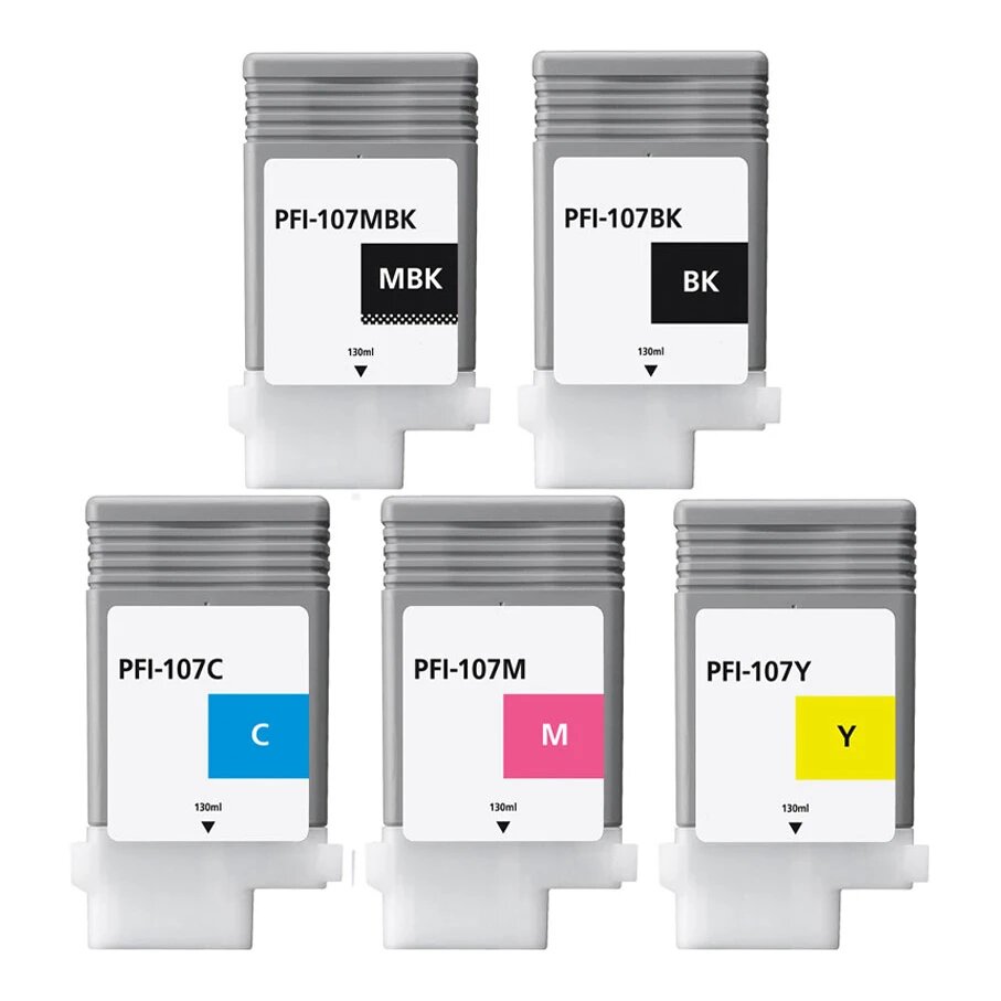 Huismerk Canon PFI-107 (6704B001-6708B001) inktcartridges voordeelbundel