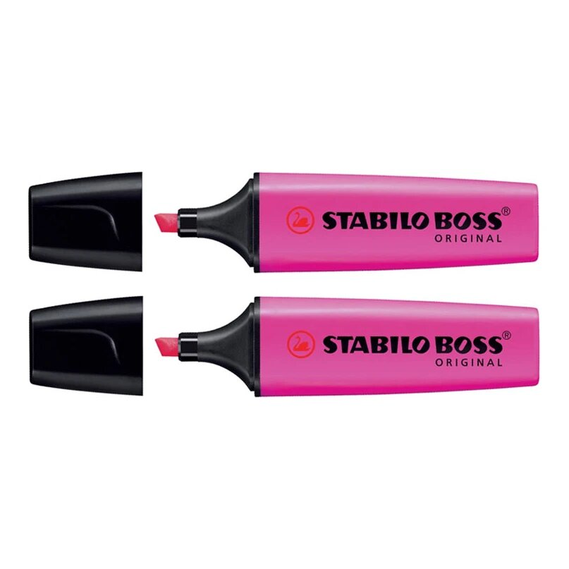 STABILO BOSS ORIGINAL markeerstift fluorescerend roze (2 stuks)