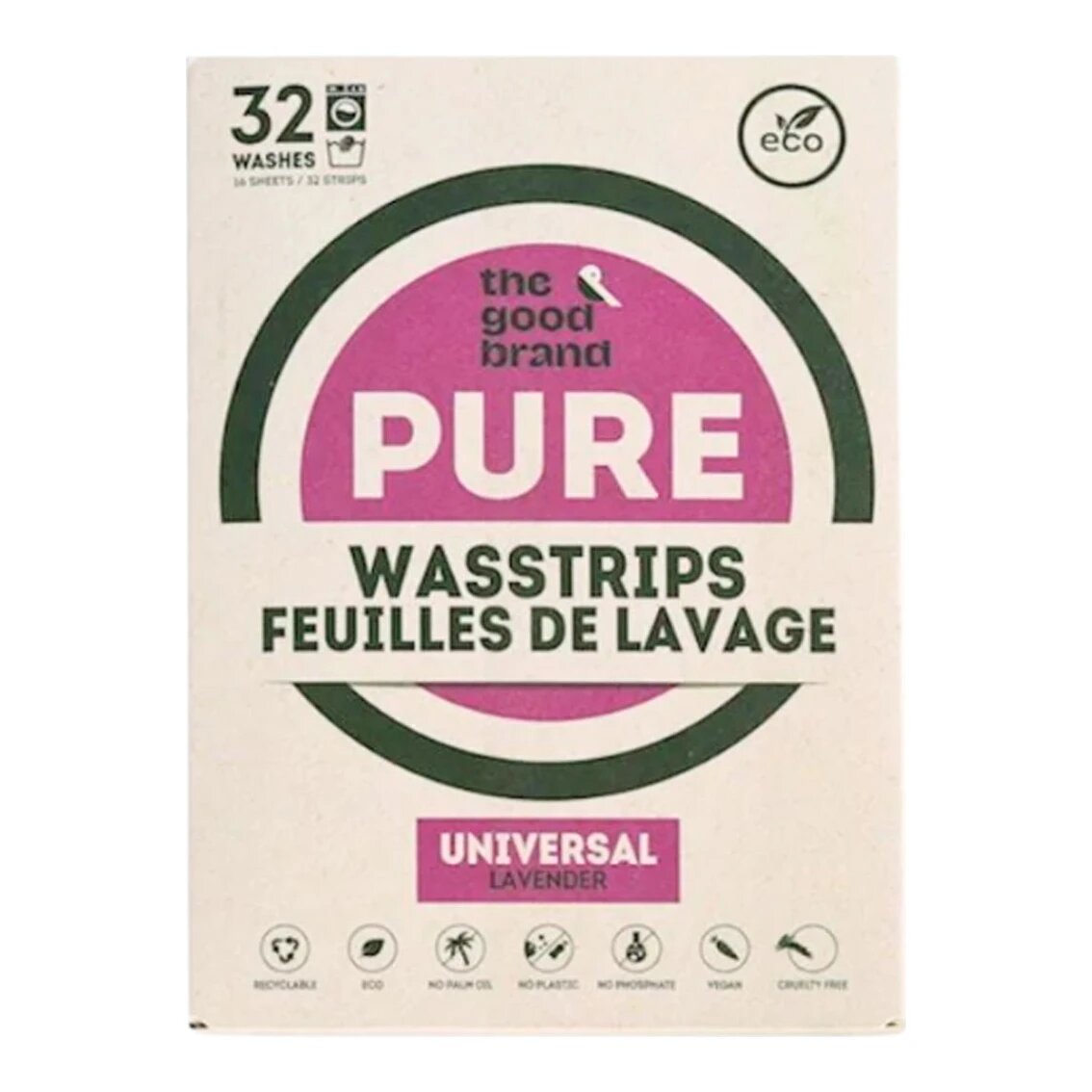 Wasstrips The Good Brand - 32 wasjes - lavendel