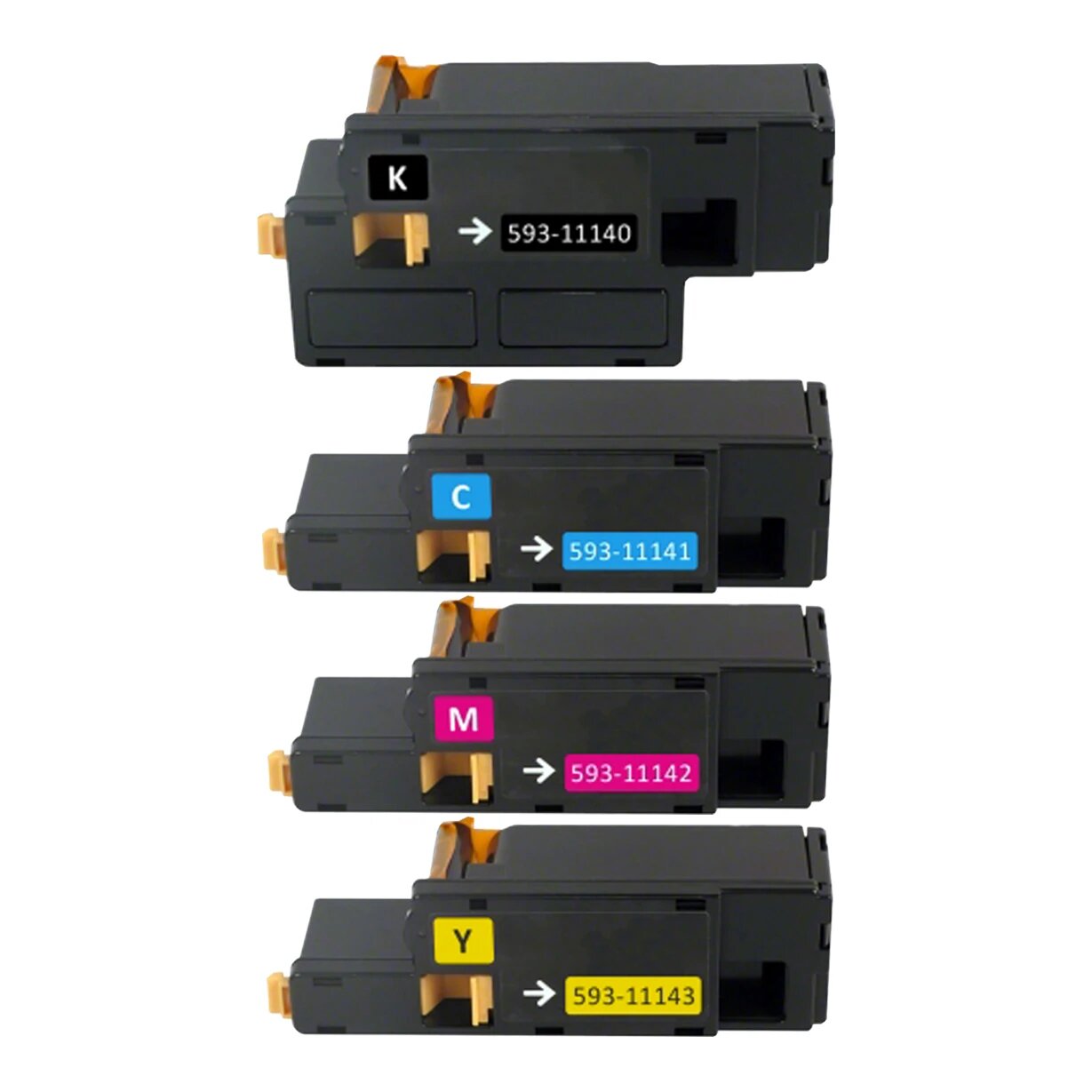 Huismerk Dell 593-11140 t/m 11143 toners voordeelbundel hoge capaciteit