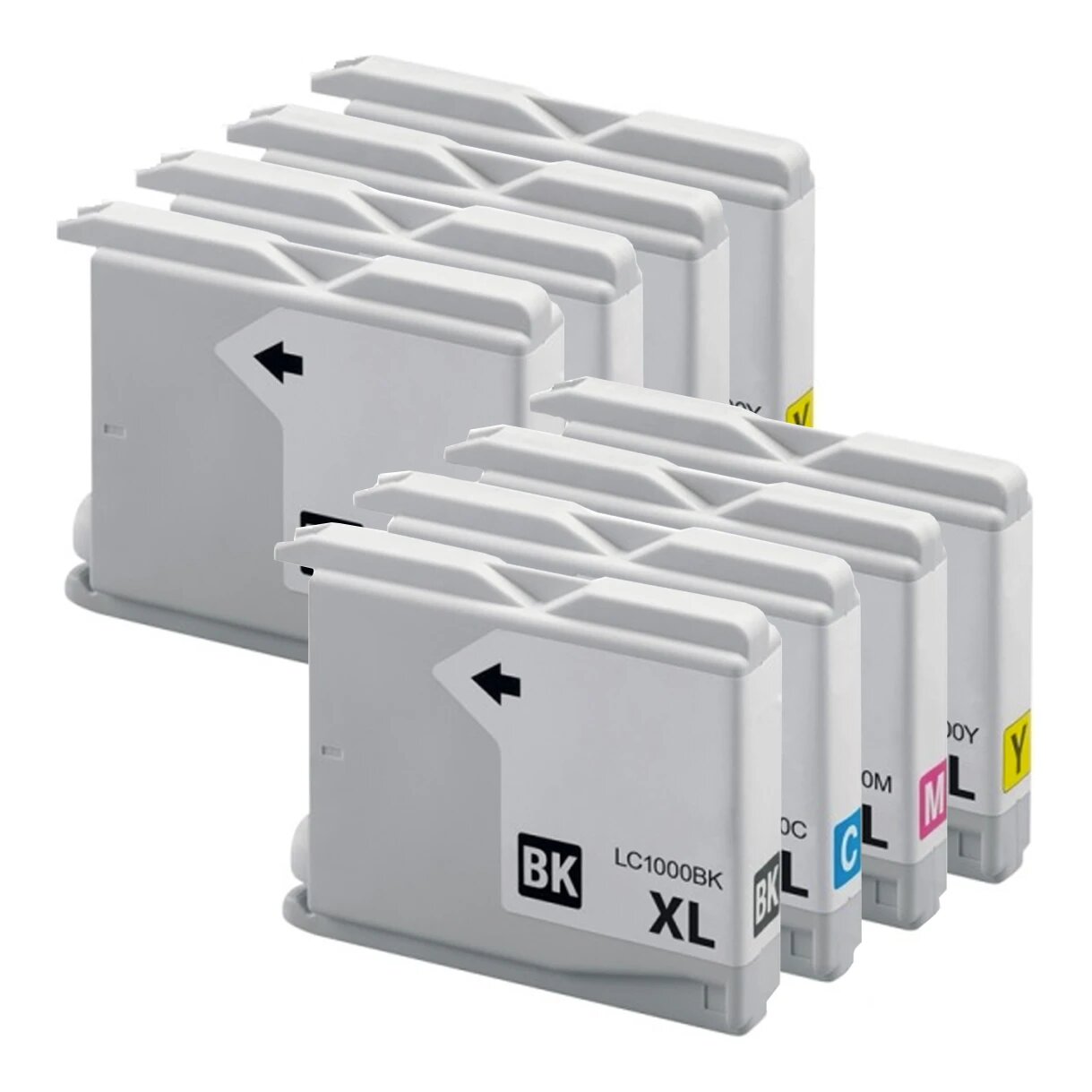 2x Huismerk Brother LC-1000VALBP XL inktcartridges voordeelbundel