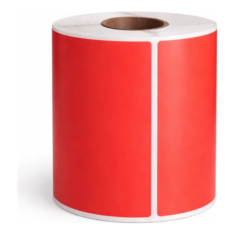 Zebra compatible PostNL verzendlabels rood, 102 mm x 152 mm