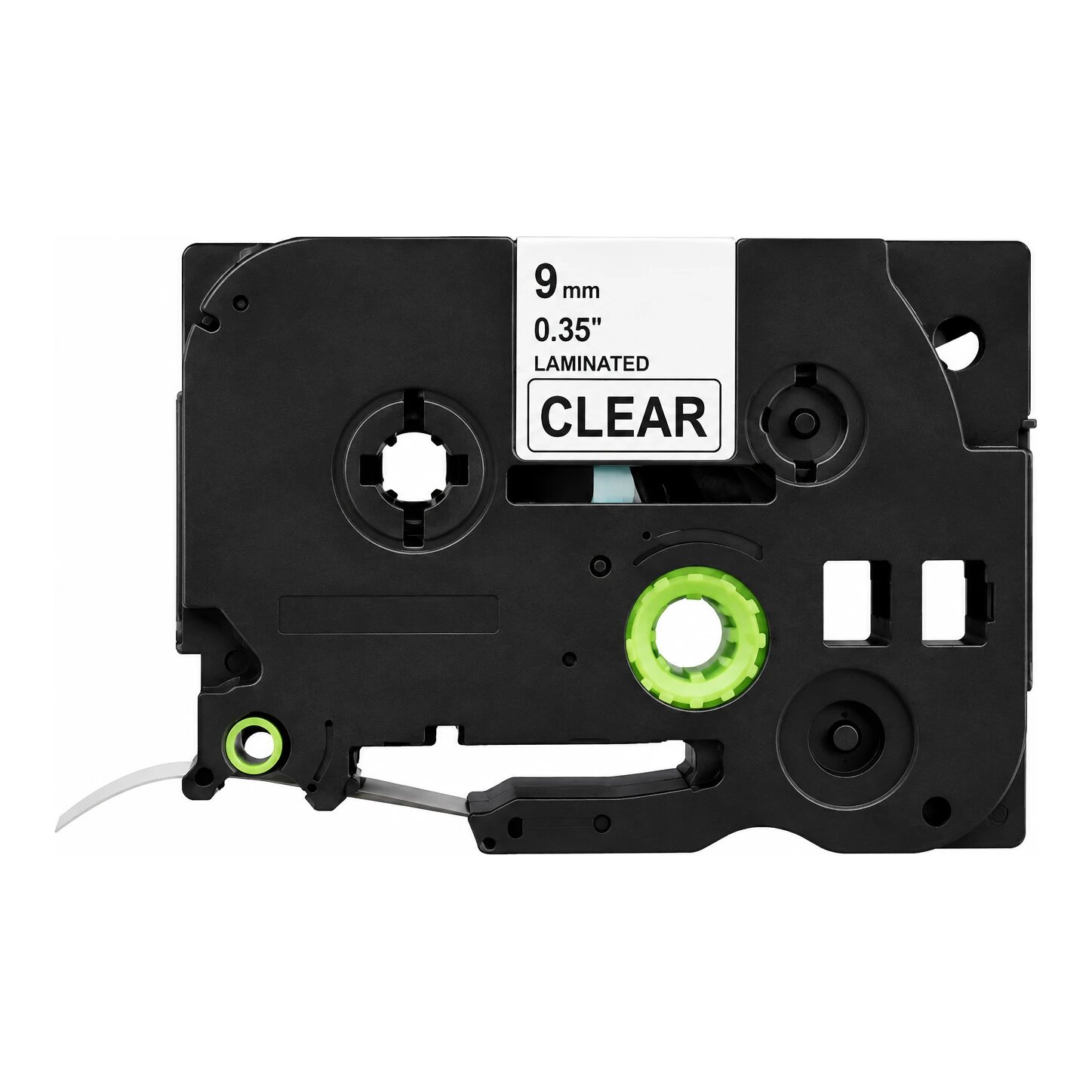 Huismerk vervangt Brother TZe-121 tape zwart op transparant (9 mm)