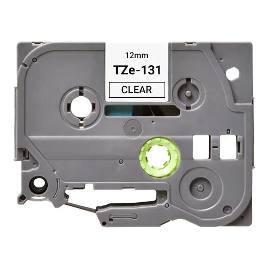 Huismerk Brother TZe-131 tape zwart op transparant (12 mm)