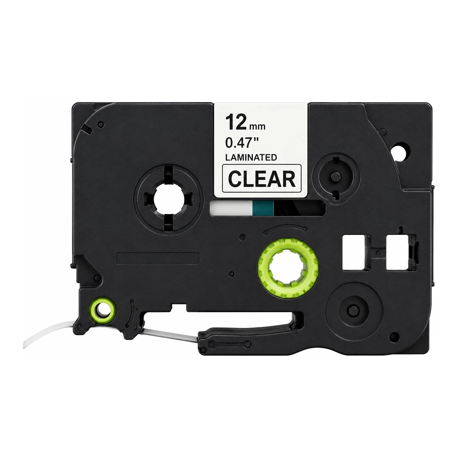 Huismerk vervangt Brother TZe-131 tape zwart op transparant (12 mm)